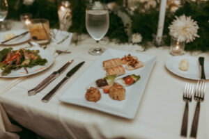 Daniela and Angelo Wedding Grand Bohemian Asheville Close-up of food for reception. Wedding Planned by Terran Ward at The Grand Bohemian Asheville